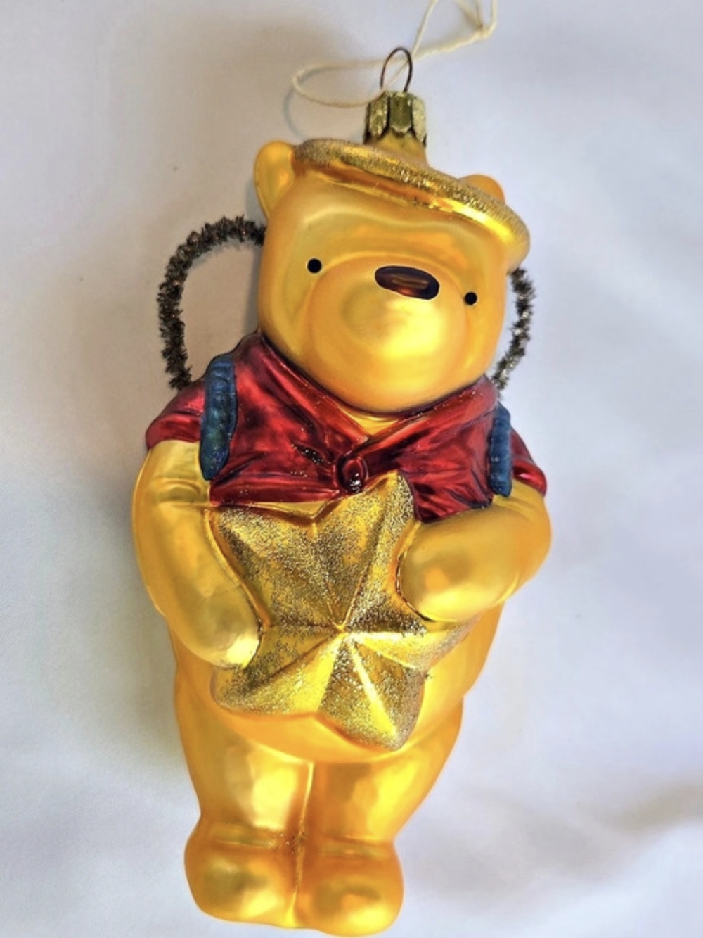 Winnie the Pooh Midwest of Cannon Falls Blown Glass Christmas Ornament Box 1998